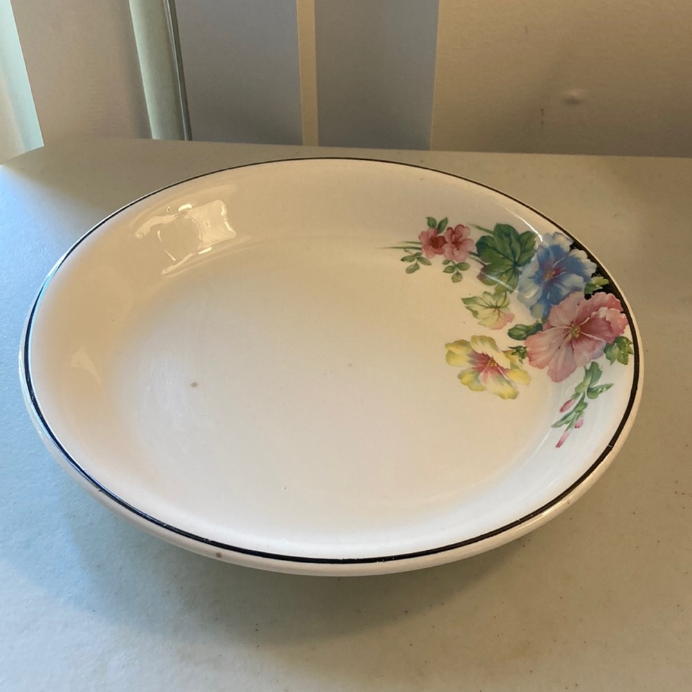 Bakerite Ceramic Floral  9.5” pie Pan